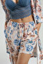 Women's Floral Patterned Bustier Shorts Dressing Gown Triple Home Wear - 4