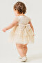 Polka Dot Pattern Bow Detailed Tulle Baby Girl Evening Dress - 2