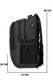 2227 Black School Bag - Daily Sports Travel Backpack - 2