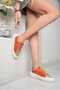 Alaçati Tasseled Stone Lace Sports Shoes - Orange - 5