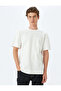 Short Sleeve Crew Neck Pocket Detailed Tok Fabric Cotton Oversize T-Shirt - 2