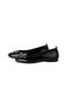 Alora Bow Detailed Patent Leather Black Ballerinas - 2