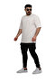 Men's Plain Basic Thick Fabric Full Oversize Loose Fit T-Shirt - 2