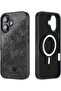 Real Forged Carbon Fiber case for iPhone 16 cover [MagSafe Compatible] - Matte Black