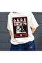 Women's Specific Rose Design Mới Beige T-Shirt on Table Size