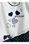 Baby Girl White and Blue Heart Onesie - 3