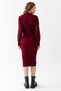 Women's Burgundy Sweater Dress Bottom-Top Knitwear Set 11240 - 5