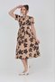 Girl's Floral Patterned Waist Detail Long Dress