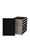 Camp Fire Black Unlined Canvas Notebook - 5