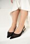 Yomy Black Stone Mesh Women's Heeled Shoes - 3