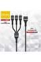 3 in 1 Cable For Fast Charging and Data Transfer 1.2CM - 4