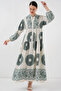 2423 Authentic Patterned Hijab Dress - C. Çağla - 3