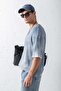 Men's Super Oversize Patterned Knitwear T-Shirt Blue - 6