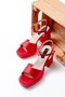 Welly Red Satin (9 cm Platform Heels) Casual Shoes - 3