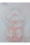 Powder Knitwear Knitted Baby Girl Blanket with Lace Newborn Hospital Release Gift - 3