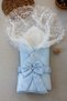 Pack of Lace Blue Baby Boy Swaddles – Newborn Hospital Release Blanket Si, Mevlütlük Gift - 4