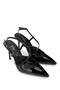 Women's Genuine Leather Black Patent Leather High Heels - 2