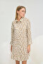 21291 Women Button Short Shirt Dress - 2