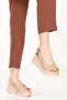 Women's Genuine Leather Classic Wedge Heeled Sandals Ez.2006 - 5