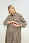 21313 Women's Shirt Collar Long Dress - 3