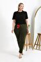 Women's Cotton Large Size Bottom Pajamas 27559 Khaki - 3