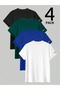 Oversize Tshirt 4 Pieces Printed Multicolor T-Shirt - 2