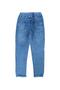 Girl's Lycra Rabbit Printed Sequin Denim Jeans Blue - 4