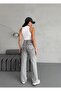 Slit Detail Pipe Leg Gray Snow Wash Jean - 7