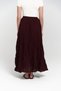 Jayla Crinkle Detail Long Burgundy Skirt - 6