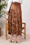 Elastic Waist Skirt with Stones 1401 - Tan - 5