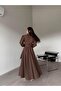 Brown Waist Tie Shirt Dress - 8