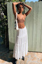 Women's Basic Lined Pleated Long Skirt - 2