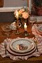 American Service Oval Striped Frilly Vintage 2 Piece Duck Linen - 5