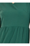 Plain Cuffed Sleeves Tiered Maxi Dress - 4