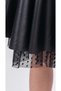 Leather Girls' Skirt M00725 Black - 4