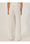 High Rise Wide Leg Pants with Drawstring - 3
