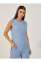 Sleeveless Rib Knit Top with Wide Leg Joggers Co-ord Set - 2