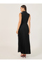 Pleated Sleeveless A-Line Maxi Dress - 5