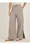 Solid Side Snap Button Hem Joggers - 2