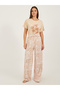 Palm Printed Dropped Shoulder T-Shirt and Pyjama Pants Set - 2