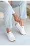 Orthopedic-Sole Everyday Soft Comfortable Women's Leather Lace-Up Laser Ballet Flats - 2