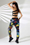 Women's Mixed Patterned Slim Street Style Sweatpants Ck 205 - 4