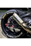Diablo Supercorsa Yellow Tire Lettering Motorcycle Sticker Emblem Embossed Lettering 2.5 cm 8 Pieces Glue - 2