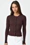 Brown Button Long Sleeve Knitwear Cardigan Sh209 - 2