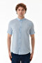 Striped Button Short Sleeve Shirt - 7