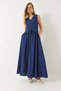 Women's Navy Blue Vest and Pocket Detailed Flared Skirt Set 9294 60281004 - 4