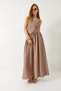 Women's Mink Vest and Pocket Detailed Flared Skirt Set 9294 60281004 - 7