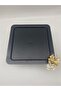 Black Cake, Cookie and Pastry Presentation Plate with Footed Square Butterfly Design, Serving Tray - 4