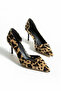 Leopar Desenli Tay Tüyü Stiletto–Sivri Burun,İnce Topuk, Lüks ve Şık Tasarımlı Kadın Ayakkabı (7 cm) - 4