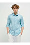Men's Regular Fit Cotton Shirt Blue Long Sleeves Casual & Formal Soft Fabric - 7